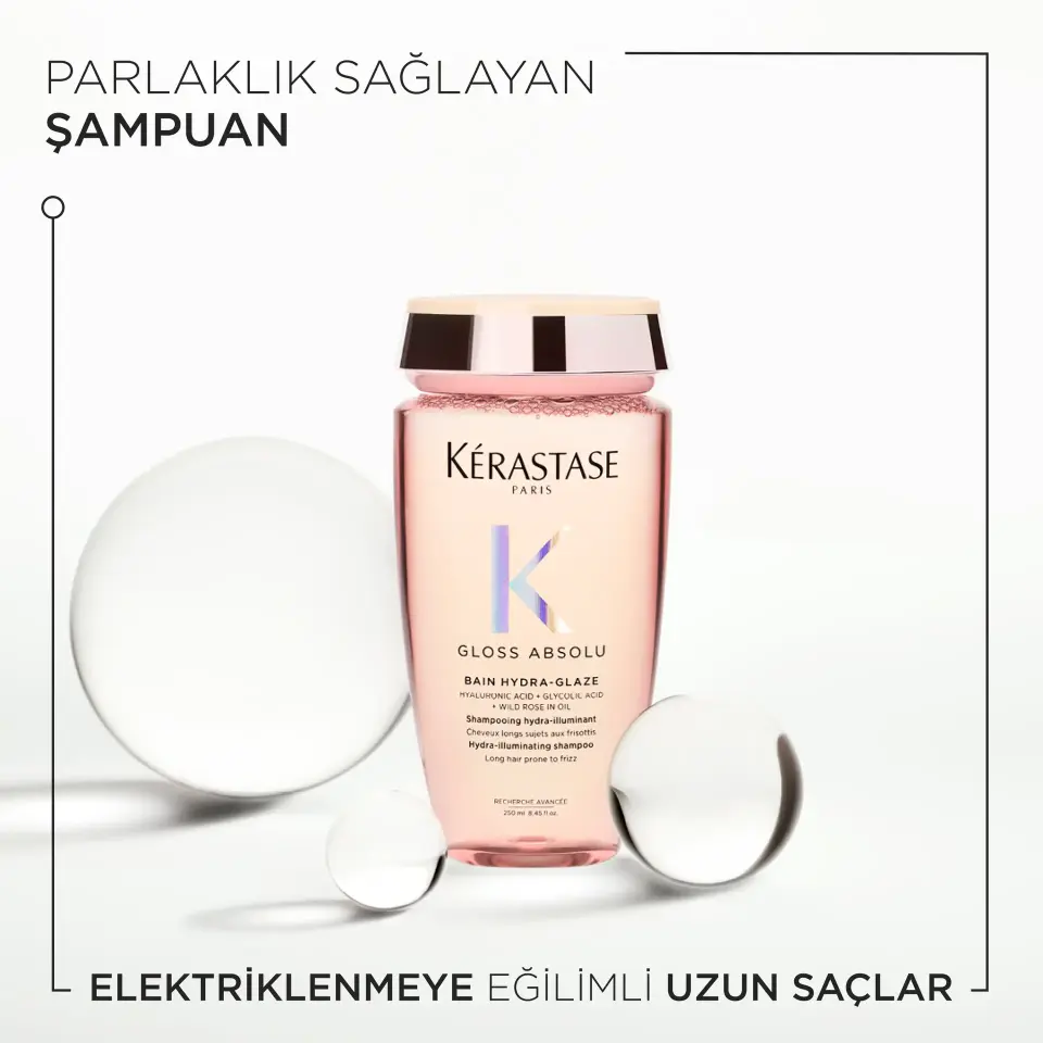 Kerastase Gloss Absolu Bain Hydra-Glaze Elektriklenmeye Eğilimli Saçlar İçin Parlaklık Veren Şampuan 250 ml