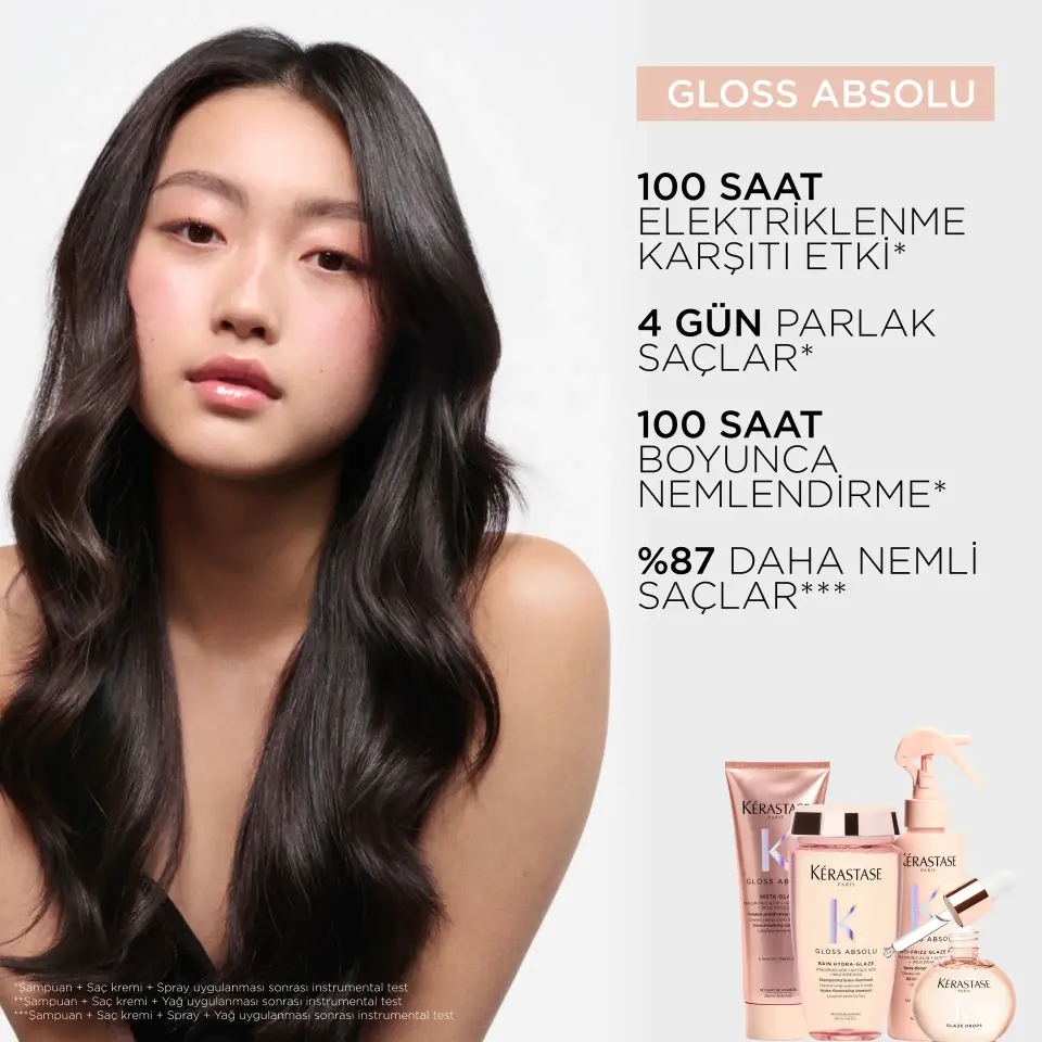 Kerastase Gloss Absolu Glaze Milk Elektriklenmeye Eğilimli Saçlar İçin Çok Amaçlı Bakım Sütü Spreyi 190 ml