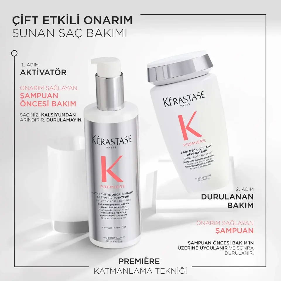 Kerastase Premiere Bain Decalcifiant Reparateur Yıpranmış Saçlar için Onarım Sağlayan Şampuan 250 ml