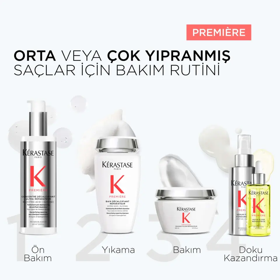 Kerastase Premiere Bain Decalcifiant Reparateur Yıpranmış Saçlar için Onarım Sağlayan Şampuan 250 ml