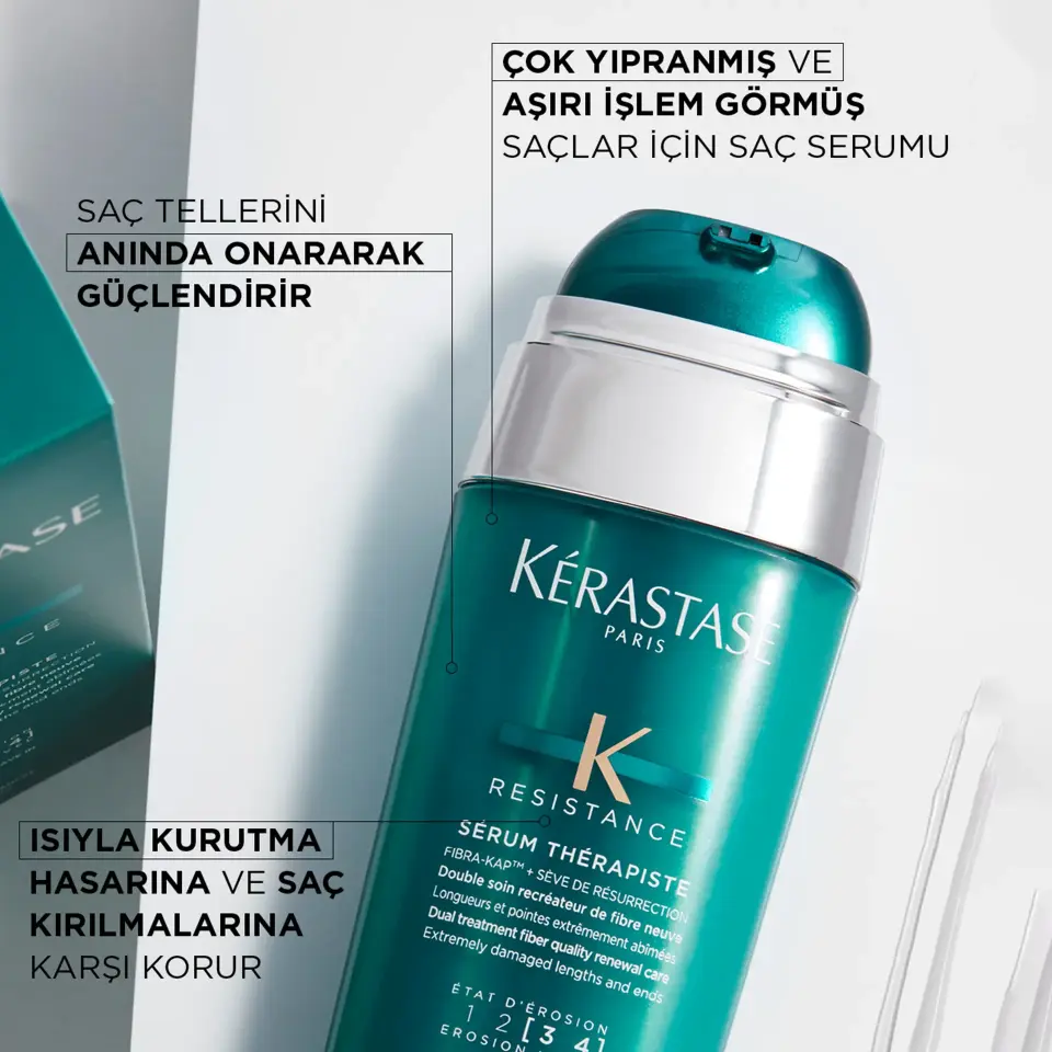 Kerastase Resistance Therapist Serum Therapiste Çok Yıpranmış ve Aşırı İşlem Görmüş Saçlar için Onarıcı Serum 30 ml