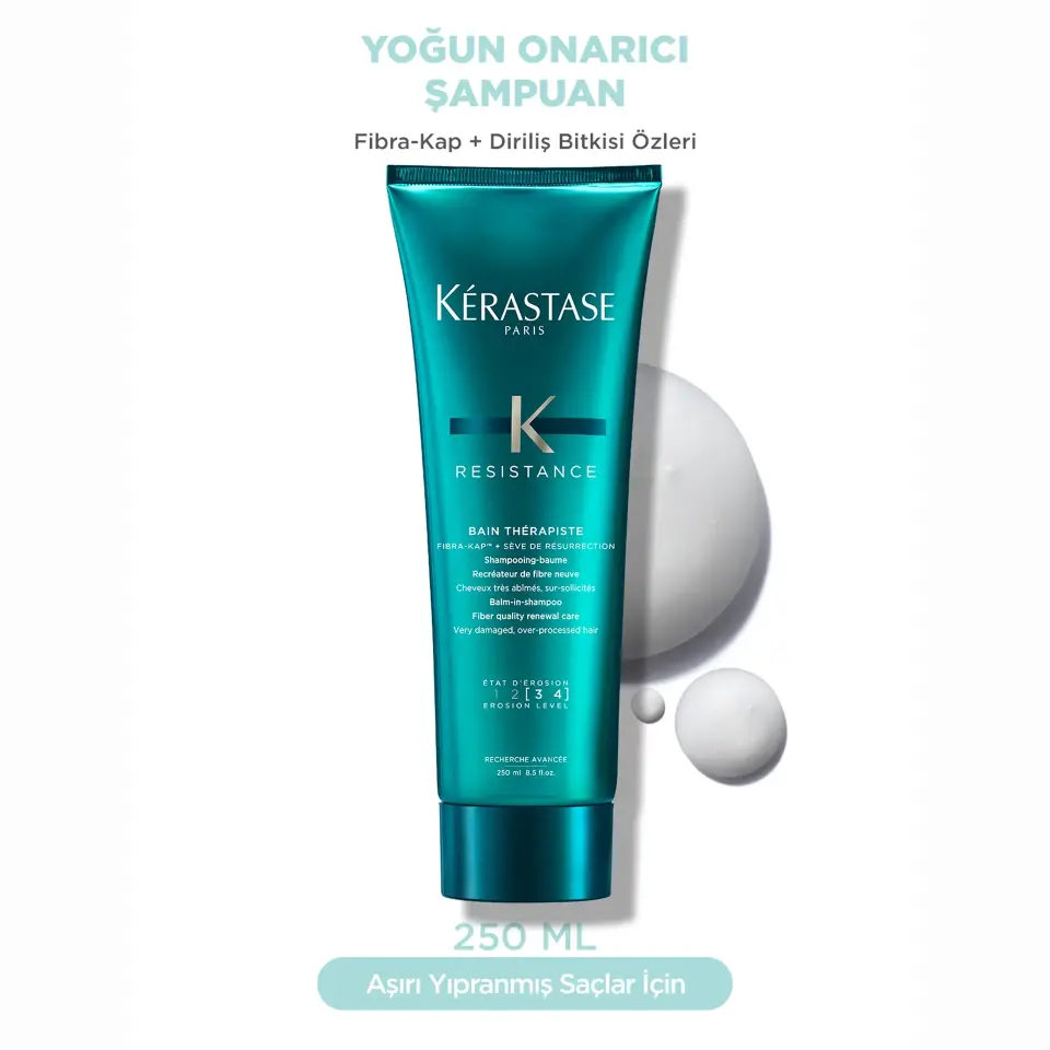 Kerastase Resistance Therapist Bain Therapiste Çok Yıpranmış ve Aşırı İşlem Görmüş Saçlar için Onarıcı Şampuan 250 ml