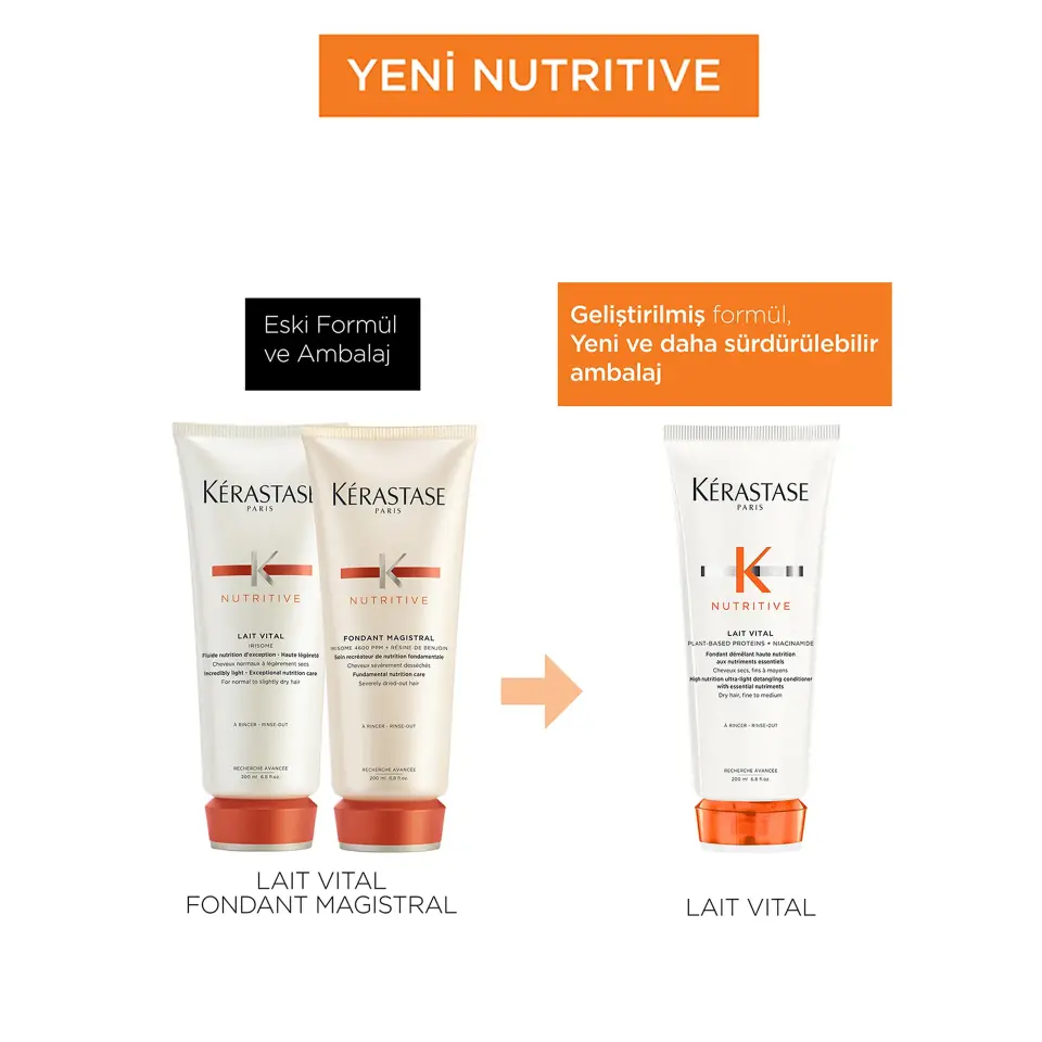 Kerastase Nutritive Lait Vital Kuru Saçlar için Saç Kremi 200 ml