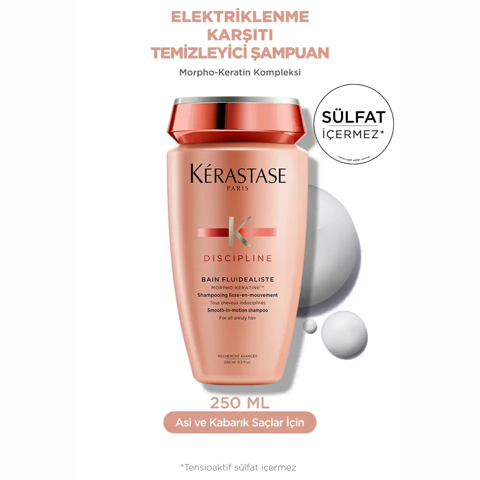 Kerastase Discipline Bain Fluidealiste Gentle Kolay Şekillendirme Sağlayan ve Elektriklenme Karşıtı Şampuan 250 ml