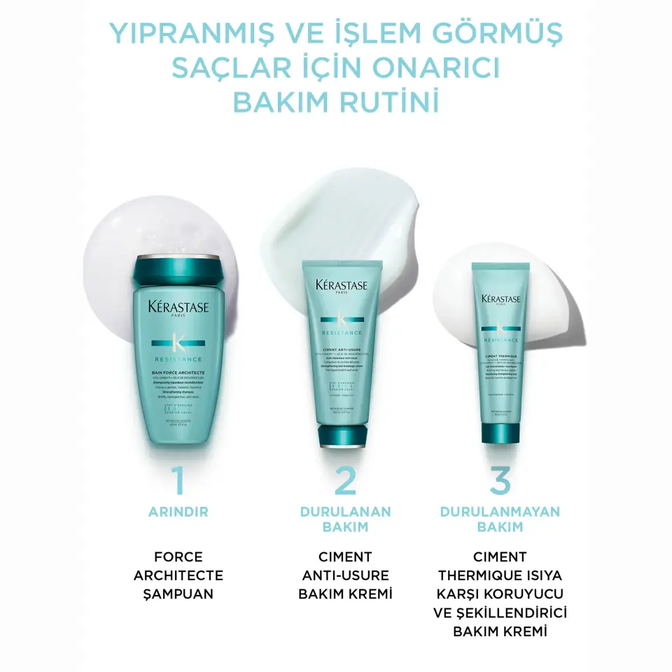 Kerastase Resistance Reconstruction Ciment Anti-Usure Zayıf ve Yıpranmış Saçlar için Onarıcı Durulanan Bakım Kremi 200 ml