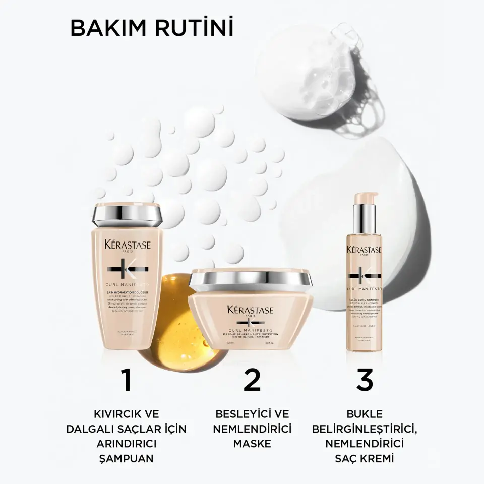Kerastase Curl Manifesto Bain Hydratation Douceur Kıvırcık Saçlar için Besleyici Şampuan 250 ml