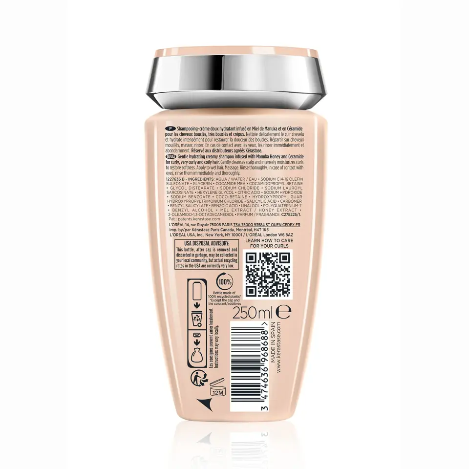 Kerastase Curl Manifesto Bain Hydratation Douceur Kıvırcık Saçlar için Besleyici Şampuan 250 ml