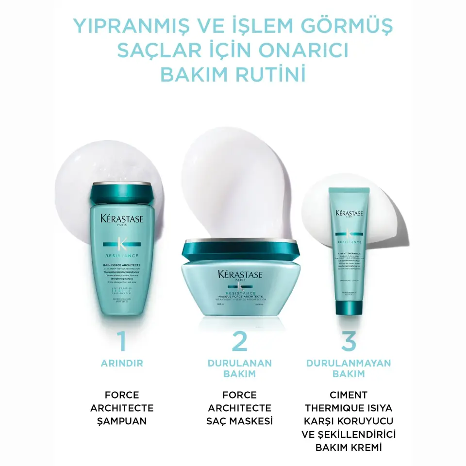 Kerastase Resistance Reconstruction Masque Force Architecte Zayıf ve Yıpranmış Saçlar için Onarıcı Maske 200 ml