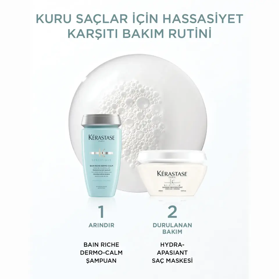 Kerastase Specifique Bain Dermocalm Riche Kuru Saç Derisi için Hassasiyet Karşıtı Şampuan 250 ml