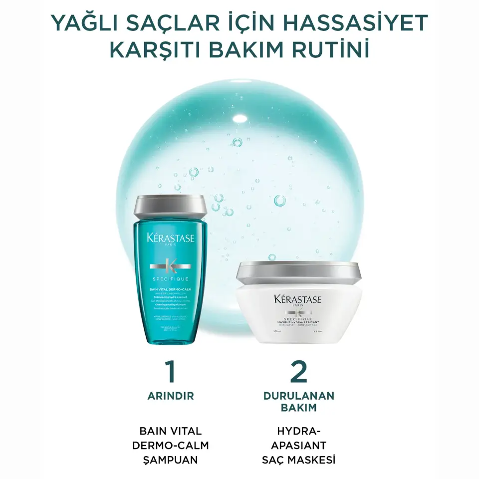 Kerastase Specifique Bain Vital Dermocalm Yağlı Saç Derisi için Hassasiyet Karşıtı Şampuan 250 ml