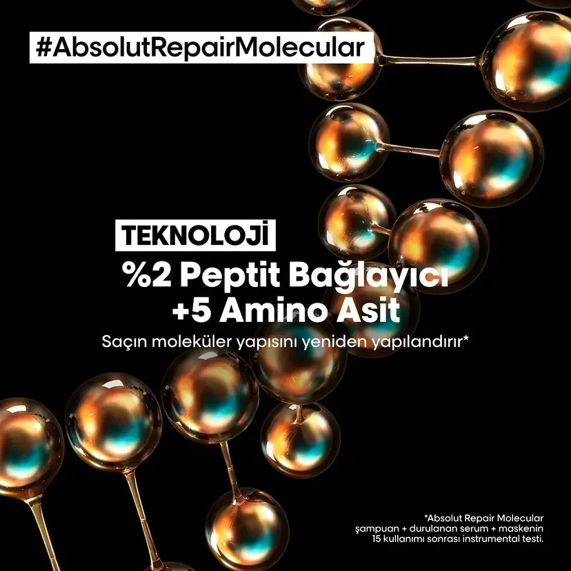Loreal Professionnel Paris Serie Expert Absolut Repair Molecular Tüm Yıpranmış Saçlar İçin Arındırıcı Şampuan 300 ml