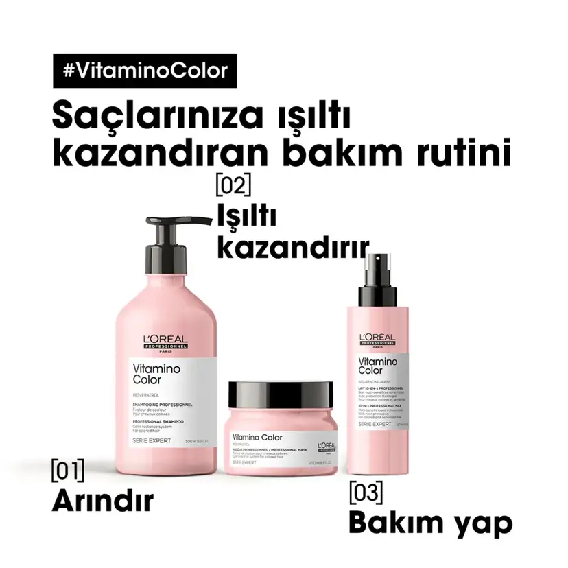 Loreal Professionnel Paris Serie Expert Vitamino Color Boyalı Saçlar için Renk Koruyucu Şampuan 500 ml