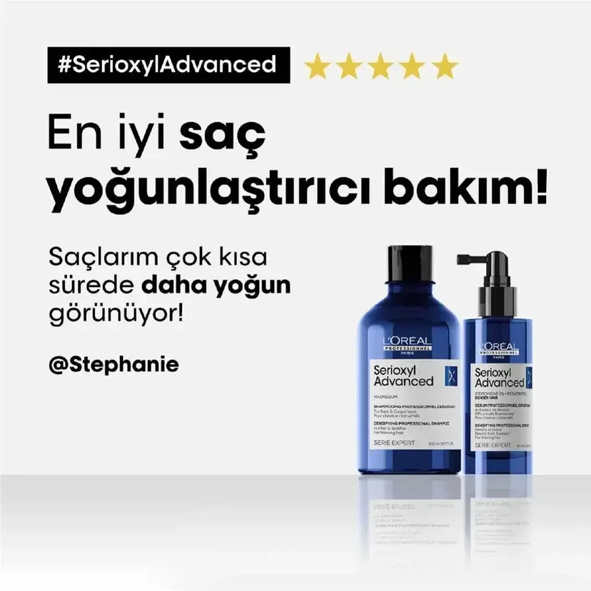 Loreal Professionnel Paris Serie Expert Serioxyl Advanced İncelmiş Saç Telleri için Yoğunluk Kazandıran Şampuan 300 ml