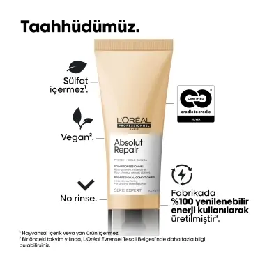 Loreal Professionnel Paris Serie Expert Absolut Repair Yıpranmış Saçlar İçin Onarıcı Saç Bakım Kremi 200 ml